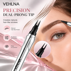 2-Prong Tip Eyebrow Pencil Waterproof Smudge Resistant Dark Brown Two-prong tip design creates natural-looking brow with easy application suitable for beginners daily makeup and travel use