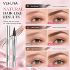 2-Prong Tip Eyebrow Pencil Waterproof Smudge Resistant Dark Brown Two-prong tip design creates natural-looking brow with easy application suitable for beginners daily makeup and travel use